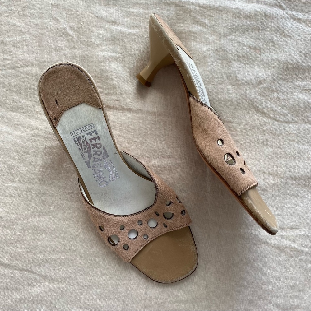 COPY - Vintage Ferragamo Kitten Heel Sandals